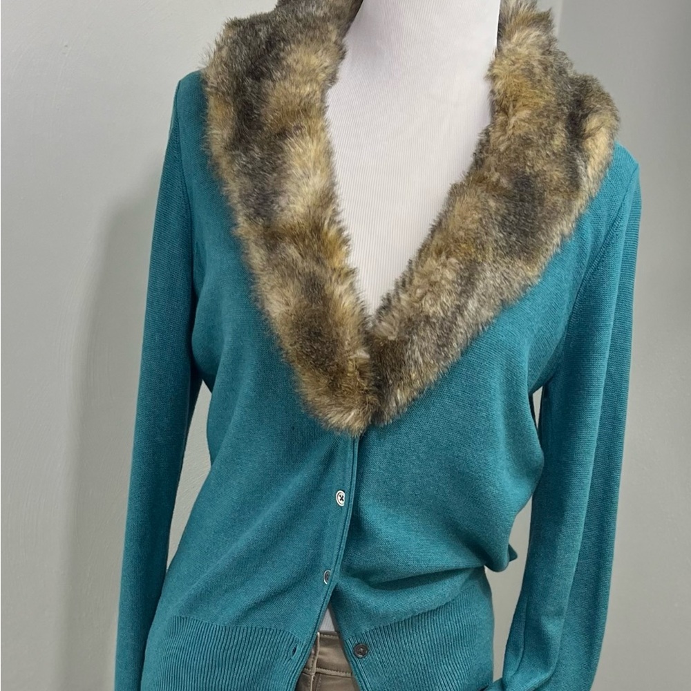 FALL ready? CAbi Tearoom Lightweight Sweater with removable collar.